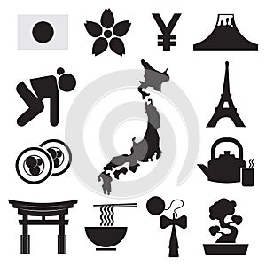 Set of Japan Symbol Icons.