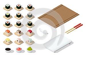 Set of Japanese food Icons