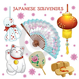 Set of japanese souvenirs