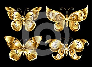 Set of jewelry butterflies photo