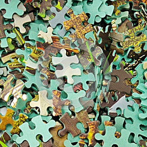 set of Jigsaw puzzle color background.