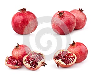 Set of juicy pomegranates