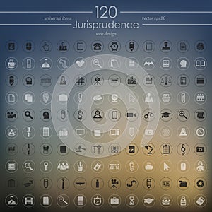 Set of jurisprudence icons