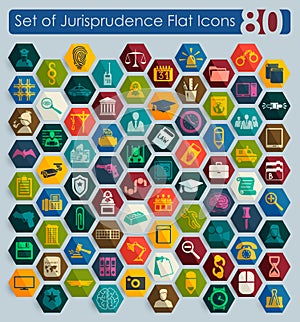 Set of jurisprudence icons