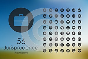 Set of jurisprudence icons