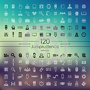 Set of jurisprudence icons