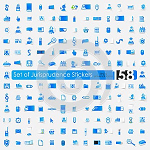 Set of jurisprudence stickers