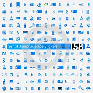 Set of jurisprudence stickers photo