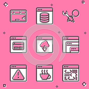 Set Keyboard, Server, Data, Web Hosting, Debugging, Search engine, Cloud technology data transfer, Software, Browser