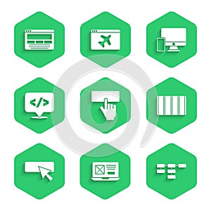 Set Keyboard, UI or UX design, Site map, Color palette guide, Front end development, Monitor and mobile and icon. Vector