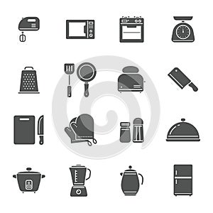 set of kitchen appliance icons. Vector illustration decorative design