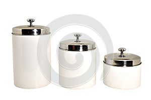 Set of Kitchen Canisters Isolated photo