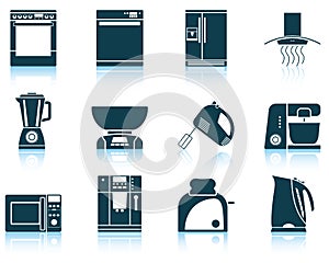 Set of kitchen equipment icon