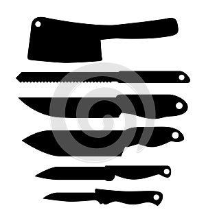 Set of kitchen knifes