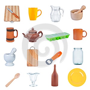 Set kitchen utensils.