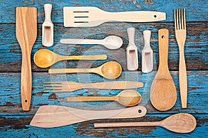 Set kitchen utensils. Accessories for cooking.