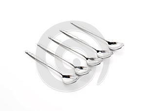 A set of Korean flat metal spoon