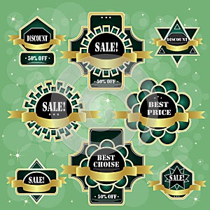 Set of label. Vector