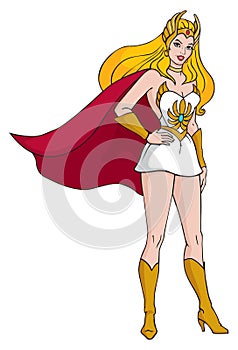 She-Ra, He-Man Master of the Universe vector illustration poster template