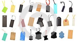 Set of labelstags isolated on white background