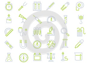 Set of laboratory equipment icons, suitable for a wide range of digital creative projects