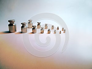 Set of laboratory weights