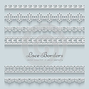 Set of lace borders