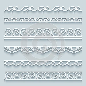 Set of lace borders
