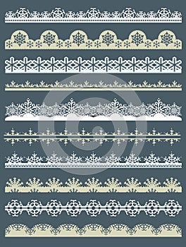 Set of Lace Paper for christmas, vector