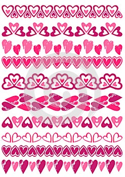 Set of Lace Paper with heart, vector