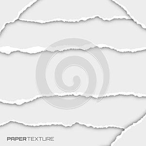 Set of lacerated papers, vector illustration