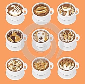 Set latte art 2 photo
