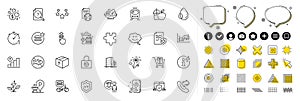 Set of Launder money, Share call and Food delivery line icons for web app. Pictogram icon Vector