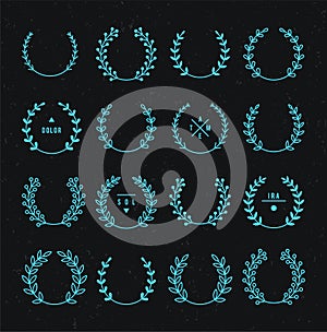 Set of laurel wreaths