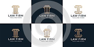 Set of law firm logo concept inspiration