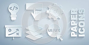 Set Layers, Website statistic, Planning strategy concept, UI or UX design, Keyboard and Front end development icon