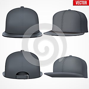 Set Layout of Male black rap cap