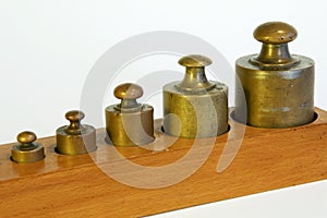 A set of lead weights