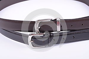 Set of Leather Belts isolated