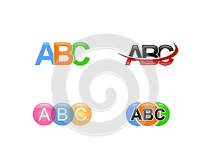 Set of Letter ABC logo design template elements