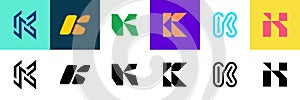 Set of letter K logo