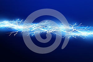 A set of lightning Magic and bright light effects. Vector illustration. Discharge electric current. Charge current photo