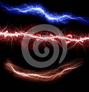 Set of lightnings,  abstract  elements