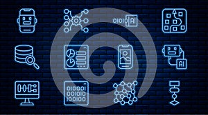 Set line Algorithm, Artificial intelligence robot, Binary code, Computer api interface, Server, Chat, Mobile phone and