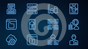 Set line Analyst engineer, Network cloud connection, Data analysis, Cloud technology data transfer, Browser files