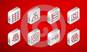 Set line Artificial intelligence robot, Algorithm, Server, Data, Processor CPU, Binary code, Neural network, Computer