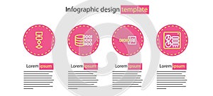 Set line Binary code, Computer api interface, and Algorithm icon. Vector