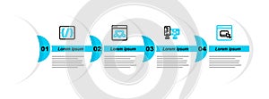 Set line Browser files, Computer monitor screen, with shield and Programming language syntax icon. Vector