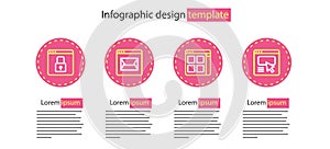 Set line Browser files, UI or UX design, Website and mail and Secure your with HTTPS, SSL icon. Vector