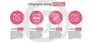 Set line Browser window, Graph chart infographic, Secure your site with HTTPS, SSL and icon. Vector